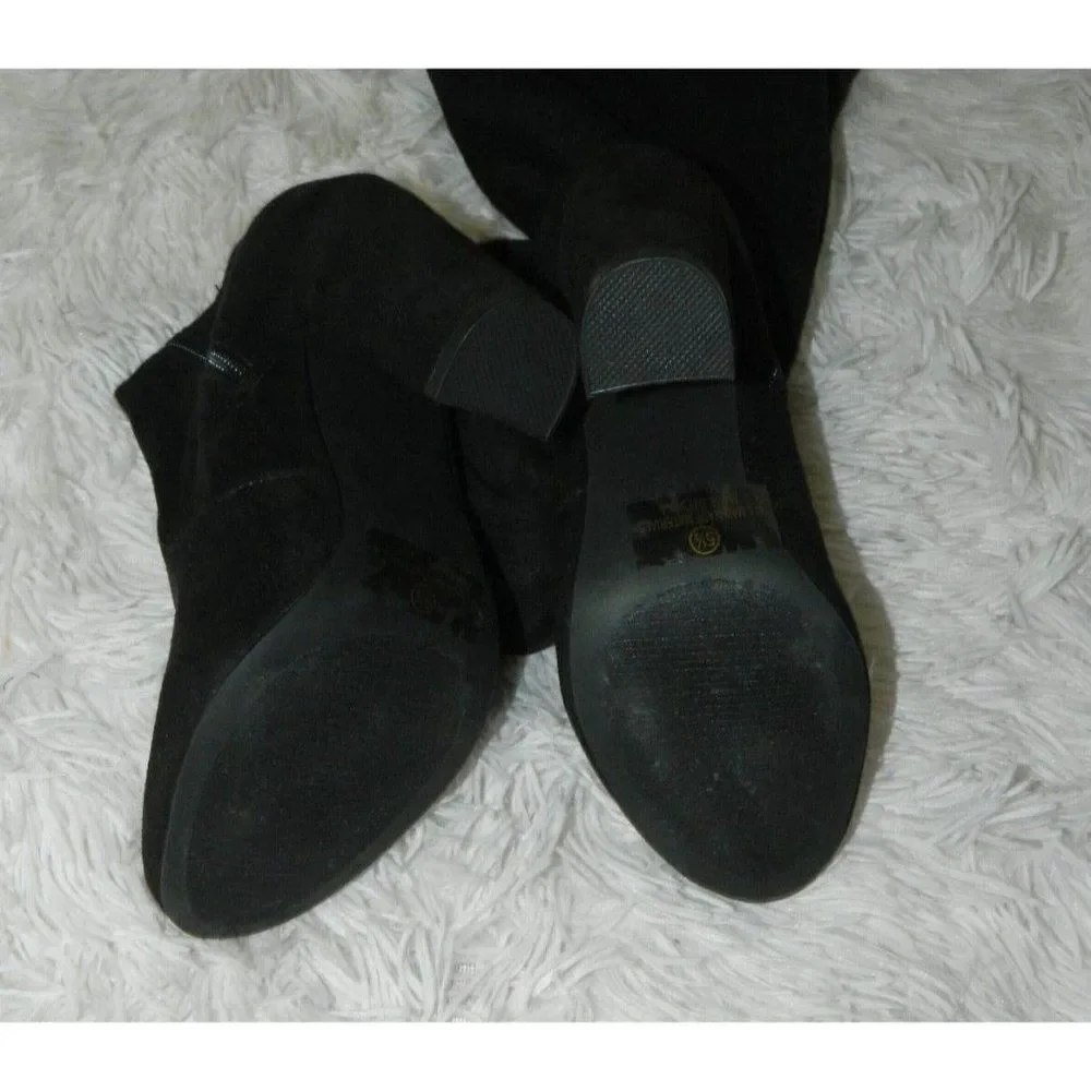 Lulu's Boots So Much Yes Black Suede Over‎ the Knee Boots